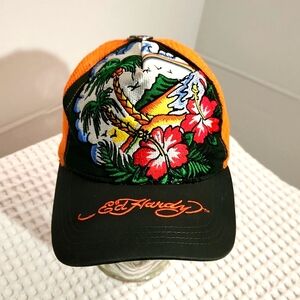 Ed Hardy Embroidered Trucker Hat